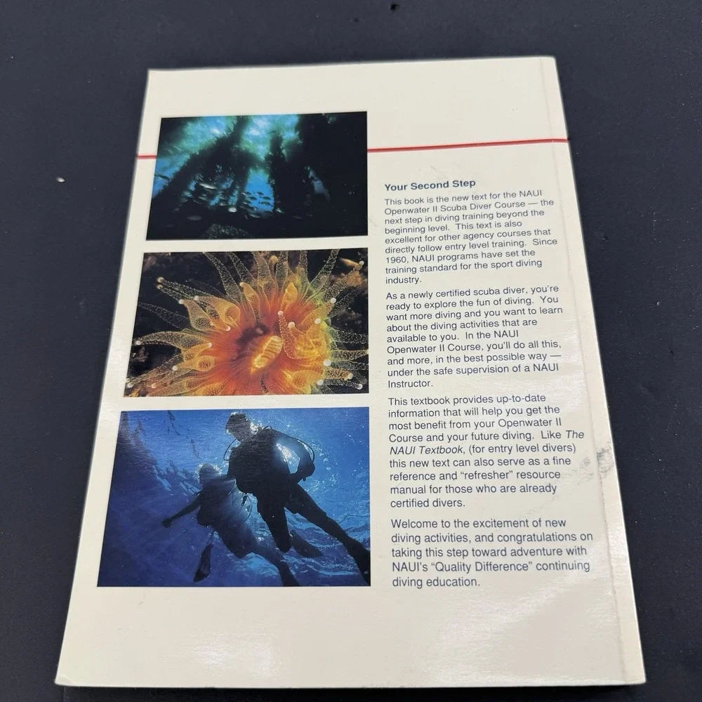 The NAUI Textbook - Fourth Edition 1992 Softcover Continuing Ed Open Water Scuba